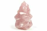 Bargain, Tall, Polished Rose Quartz Flame #268982-1